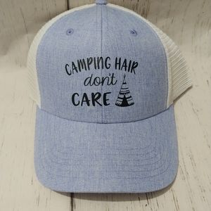 Camping Hair Dont Care Trucker Hat